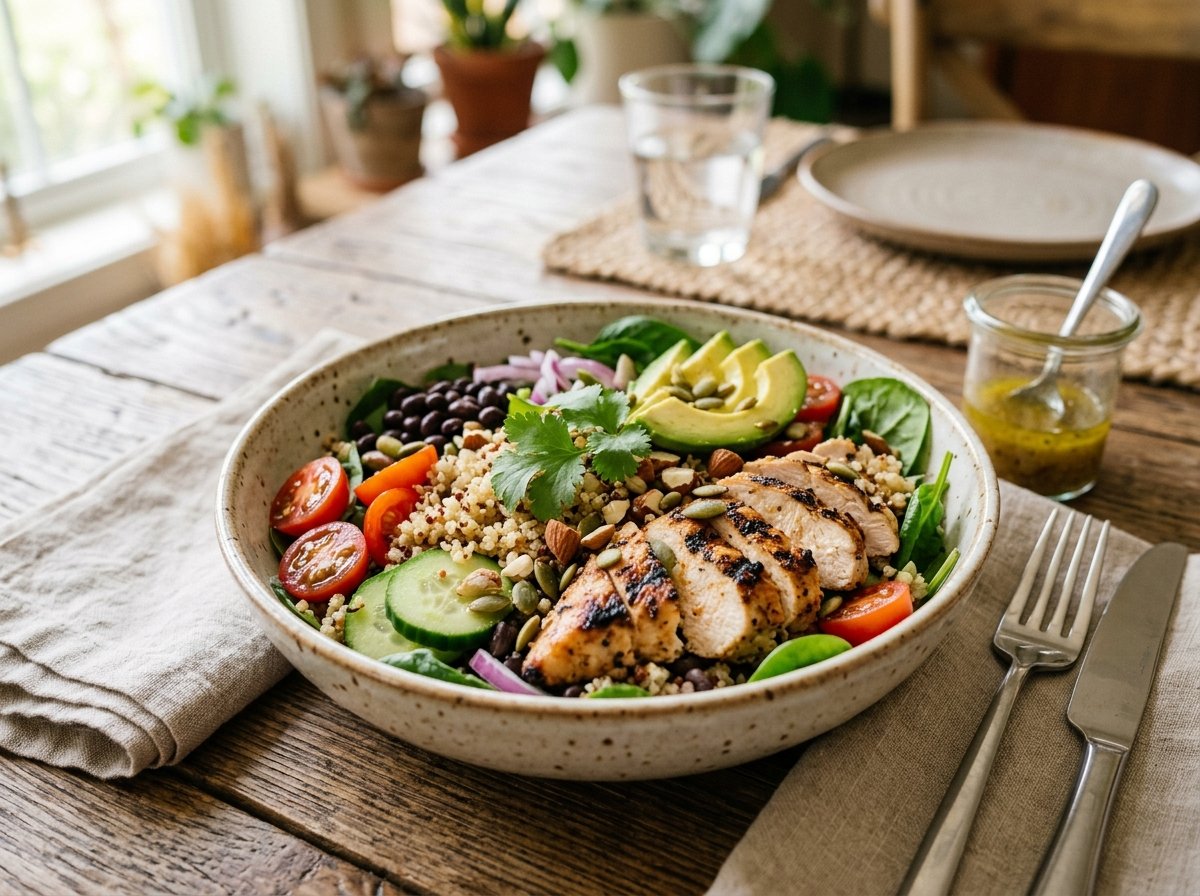 5 Pasos Sencillos: Ensalada Templada de Pollo y Quinoa para un Control Glucémico Efectivo