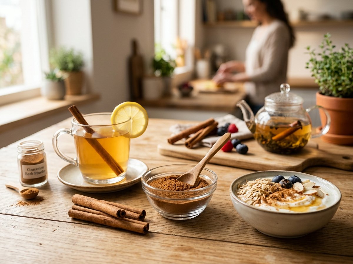 Canela natural utilizada como apoyo para controlar la glucosa