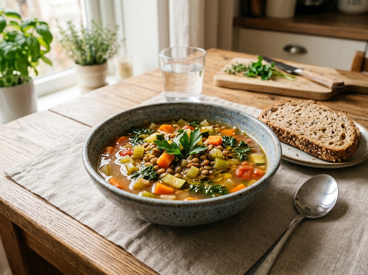 Sopa de calabaza y jengibre baja en carbohidratos para el otoño